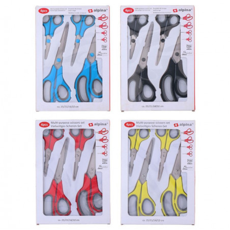 Alpina 4 pezzi forbici domestiche set acciaio inox multiuso - Normalmente Venduto a € 8,90