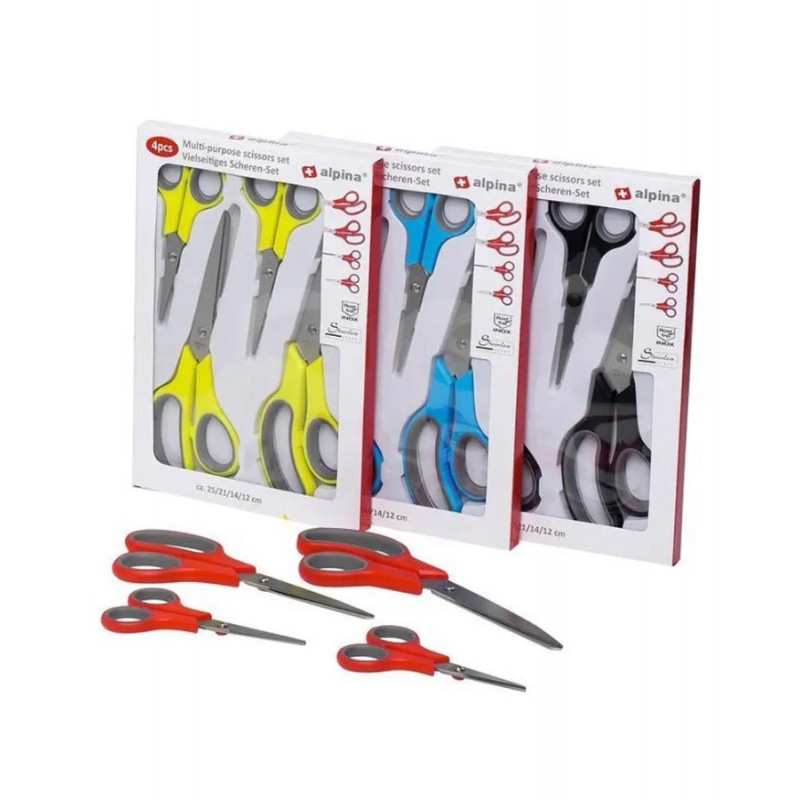 Alpina 4 pezzi forbici domestiche set acciaio inox multiuso - Normalmente Venduto a € 8,90