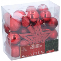 Palline di natale 40 pezzi rosse - Normalmente Venduto € 19,90