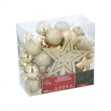 Palline di natale 40 pezzi oro - Normalmente Venduto € 19,90