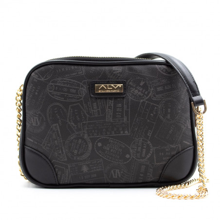 Borsa a Tracolla Passport Nera ALV by Alviero Martini AL904B0426-01 - Normalmente Venduto € 99