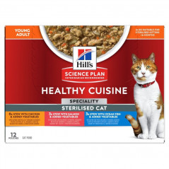 Hill's Cibo Umido Per Gatto Sterilizzato Adulto 12 bustine da 80g - Normalmente Venduto € 15,90