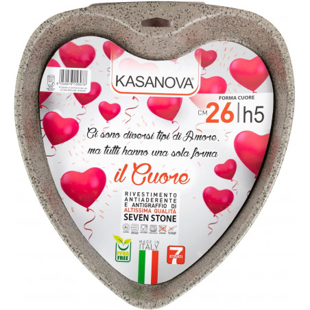 Tortiera Forma Cuore 26cm Kasanova - Normalmente Venduto € 5,90