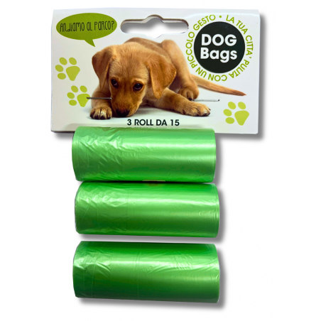 Dog Bags Sacchetti Igienici Per Cani 3 x 15 - Normalmente Venduto € 4,90