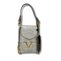 Versace 1969 Borsa a Mano con Tracolla Grigia - Normalmente Venduto € 189