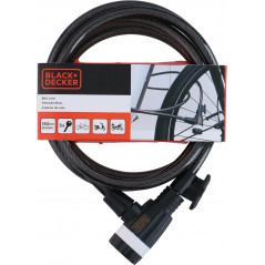 Black+Decker Lucchetto per Bici Motocicli e Scooter BXCHBL7002 180cm - Normalmente Venduto €16,90