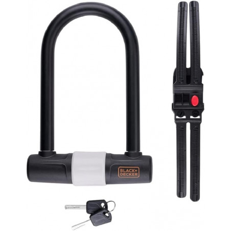 Black+Decker Lucchetto a U per Bici Motocicli e Scooter BXCHBL7000 25 cm - Normalmente Venduto €34,90