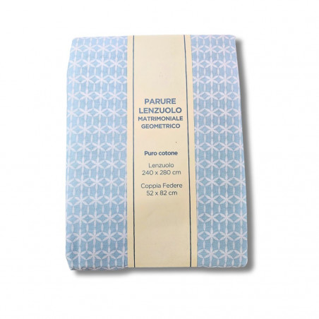 Parure Lenzuolo Matrimoniale Geometrico 240x280 cm - Normalmente Venduto €15,90