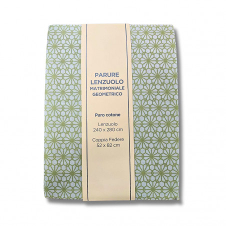 Parure Lenzuolo Matrimoniale Geometrico 240x280 cm - Normalmente Venduto €15,90