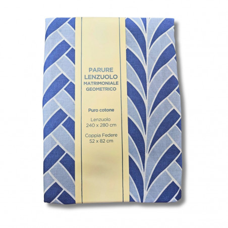 Parure Lenzuolo Matrimoniale Geometrico 240x280 cm - Normalmente Venduto €15,90