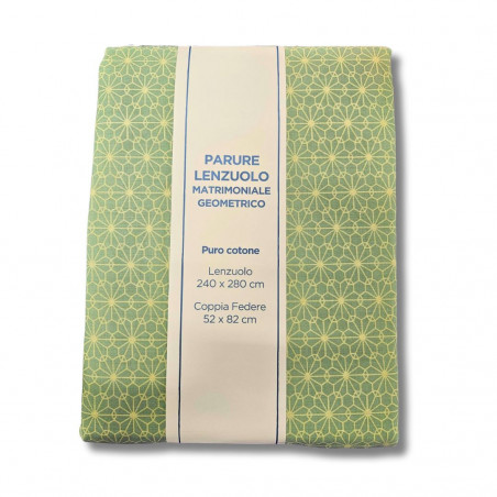 Parure Lenzuolo Matrimoniale Geometrico 240x280 cm - Normalmente Venduto €15,90