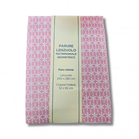 Parure Lenzuolo Matrimoniale Geometrico 240x280 cm - Normalmente Venduto €15,90