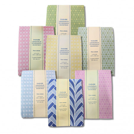 Parure Lenzuolo Matrimoniale Geometrico 240x280 cm - Normalmente Venduto €15,90