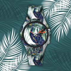 Doodle Orologio Unisex DO39006 Wild Mood Pavone - Normalmente Venduto €29,90