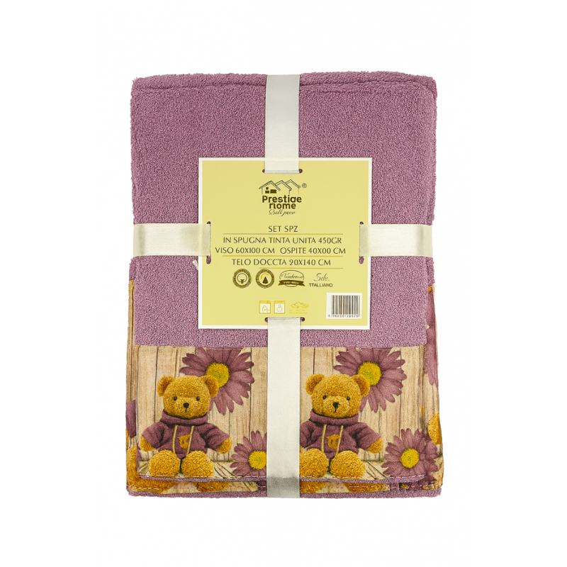 Prestige Home Collection Set 3 Asciugamani Teddy - Normalmente Venduto €10,90