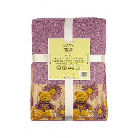 Prestige Home Collection Set 3 Asciugamani Teddy - Normalmente Venduto €10,90