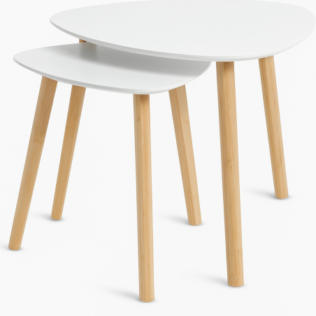Tavolino Triangolare Bianco 3 Gambe Piccolo - Normalmente Venduto €15,90