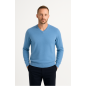 The Knitwear Maglia Scollo V Misto Merinos Azzurro - Normalmente Venduto €59,90 The Knitwear Maglia Scollo V Misto Merinos Azzurro - Normalmente Venduto €59,90
