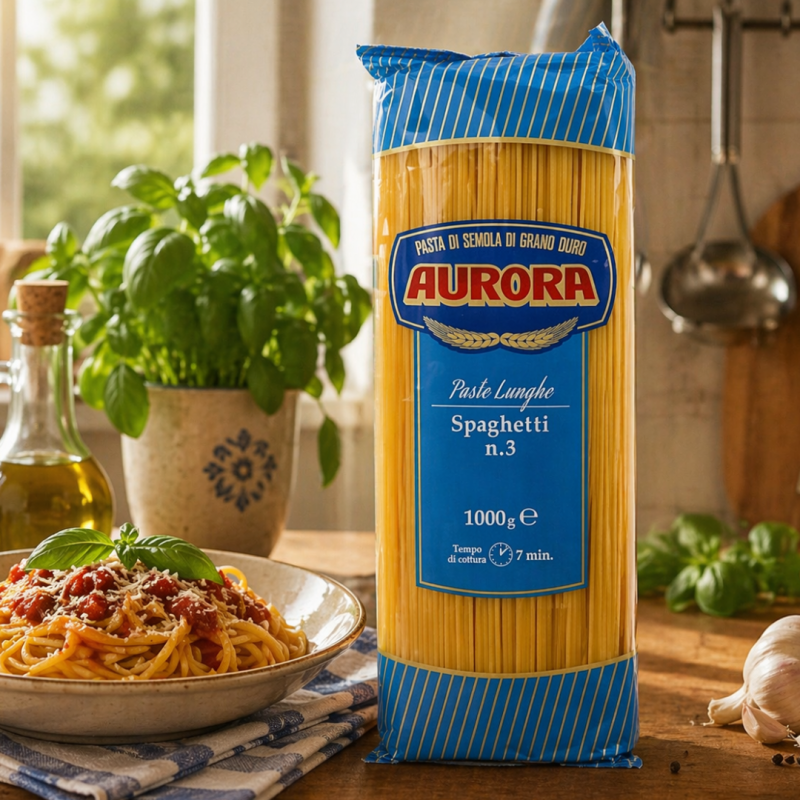 Pasta Spaghetti 3 di Semola di Grano Duro Aurora 1k Pasta Spaghetti 3 di Semola di Grano Duro Aurora 1k