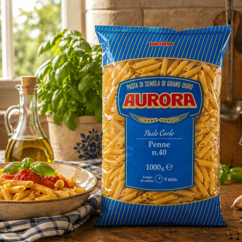 Pasta Penne 40 di Semola di Grano Duro Aurora 1k Pasta Penne 40 di Semola di Grano Duro Aurora 1k