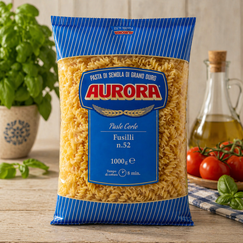 Pasta Fusilli 52 di Semola di Grano Duro Aurora 1k Pasta Fusilli 52 di Semola di Grano Duro Aurora 1k