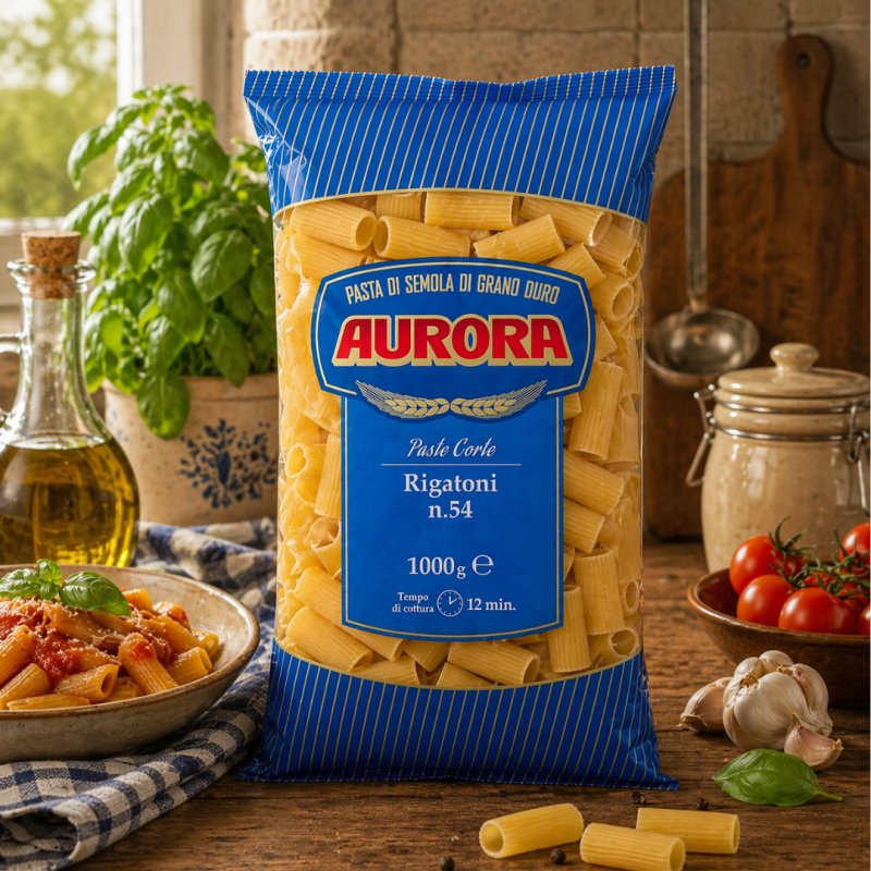 Pasta Rigatoni n.54 Semola di Grano Duro Aurora 1k Pasta Rigatoni n.54 Semola di Grano Duro Aurora 1k