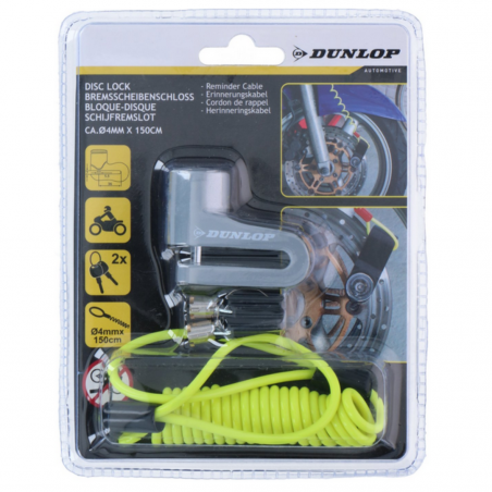 Disco di blocco Dunlop con cavo di memoria - Normalmente Venduto €19,00