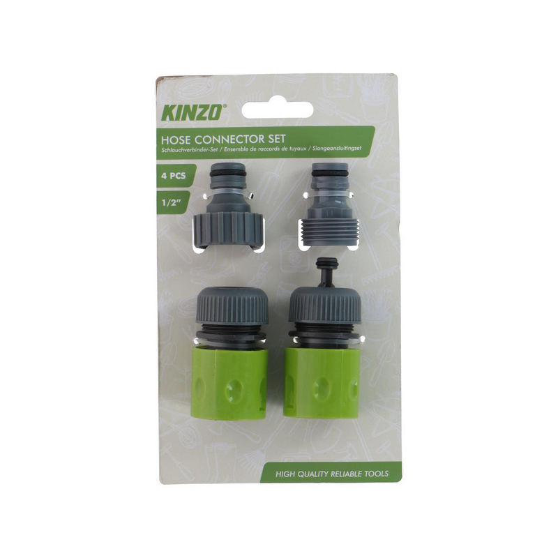 Set 4  Connettore Tubo 1/2 Pollice Giardino Kinzo Normalmente Venduto € 3,90