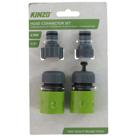 Set 4  Connettore Tubo 1/2 Pollice Giardino Kinzo Normalmente Venduto € 3,90