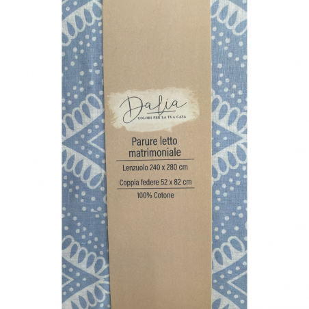 Parure Lenzuolo Matrimoniale e 2 Federe Dalia - Normalmente Venduto €15,90