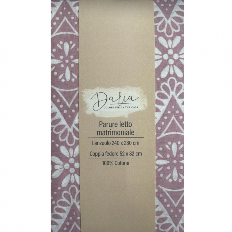 Parure Lenzuolo Matrimoniale e 2 Federe Dalia - Normalmente Venduto €15,90