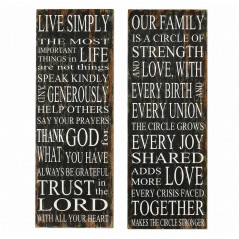 Quadri-Pannello Decorativo in Legno Dialma Brown Set 2 Pezzi Normalmente Venduto €350,00