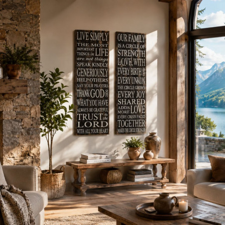 Quadri-Pannello Decorativo in Legno Dialma Brown Set 2 Pezzi Normalmente Venduto €350,00