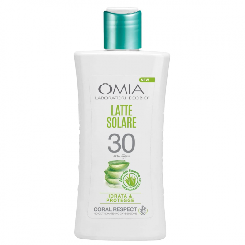 Solare Protettivo Omia, Latte SPF30 Viso e Corpo - Normalmente Venduto €17,90 Solare Protettivo Omia, Latte SPF30 Viso e Corpo - Normalmente Venduto €17,90