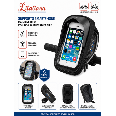 Supporto smartphon da manubrio