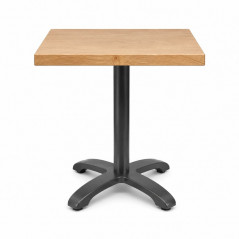 Tavolo legno massello 80x80 h 75 cm base in ferro