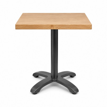Tavolo legno massello 80x80 h 75 cm base in ferro