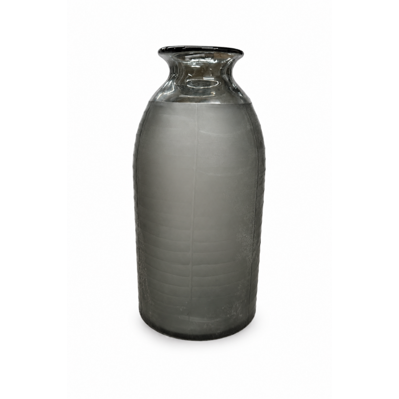 Vaso decorativo in vetro fumé satinato – H 34 cm Dialma Brown Vaso decorativo in vetro fumé satinato – H 34 cm Dialma Brown