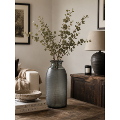 Vaso decorativo in vetro fumé satinato – H 34 cm Dialma Brown
