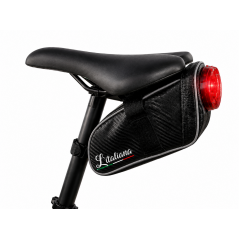 Borsa sottosella per bici ed e-bike con luce LED rossa integrata - L'Italiana