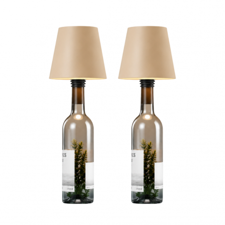 Lampada 2 Pz Testa di Beige Tappo per Bottiglia LED Ricaricabile La Tappo