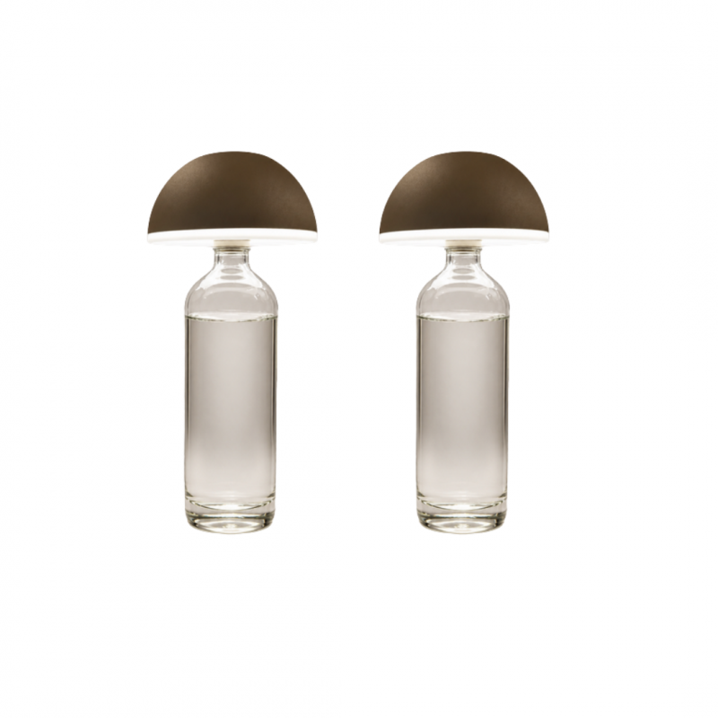 Lampada 2 Pz Tappo fungo per Bottiglia LED Ricaricabile