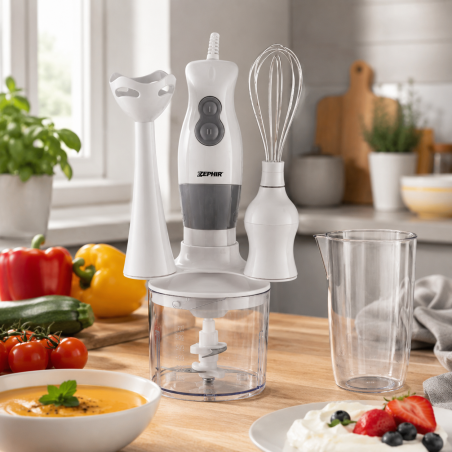 Frullatore a Immersione Multifunzione 3 in 1 Zephir ZHC86 400W