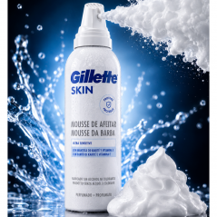 Gillette Skin Mousse da Barba Ultra Sensitive 240ml 2Pezzi