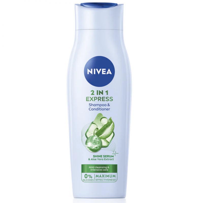NIVEA 2 in 1 Express Shampoo & Balsamo-2 Pezzi NIVEA 2 in 1 Express Shampoo & Balsamo-2 Pezzi