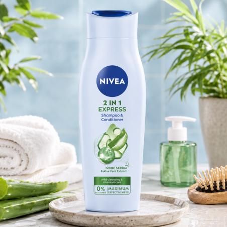 NIVEA 2 in 1 Express Shampoo & Balsamo-2 Pezzi